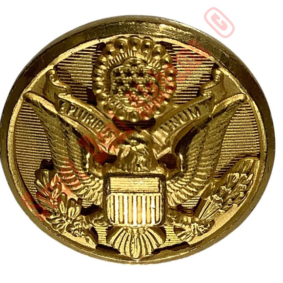 3-PK (Mid Century), Waterbury Company Brass Buttons w/ Eagle Seal, 5/8"D - Picture 2 of 4